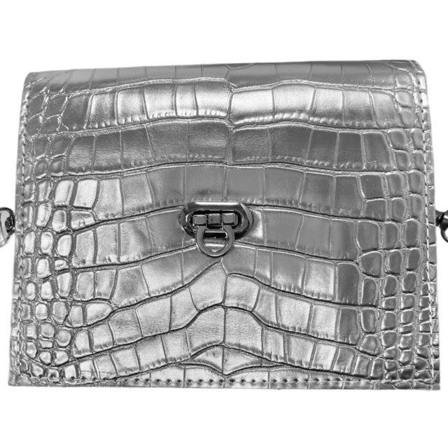 Chrome Crocodile Purse