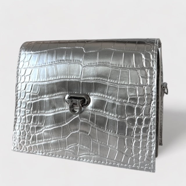 Chrome Crocodile Purse